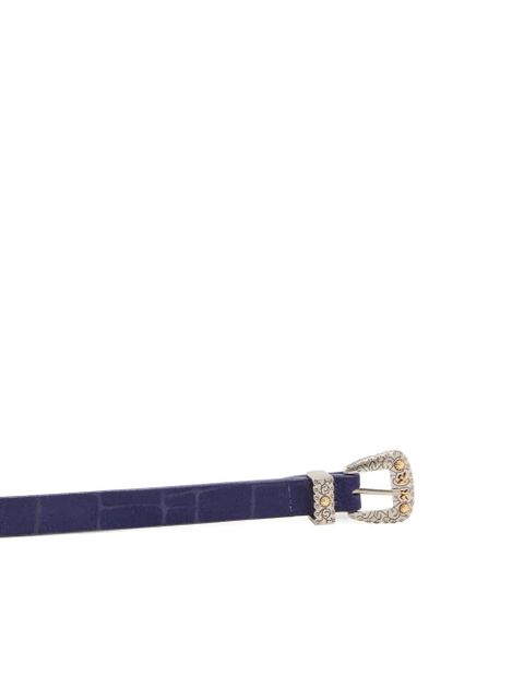 PINKO Aura buckle leather belt - Purple