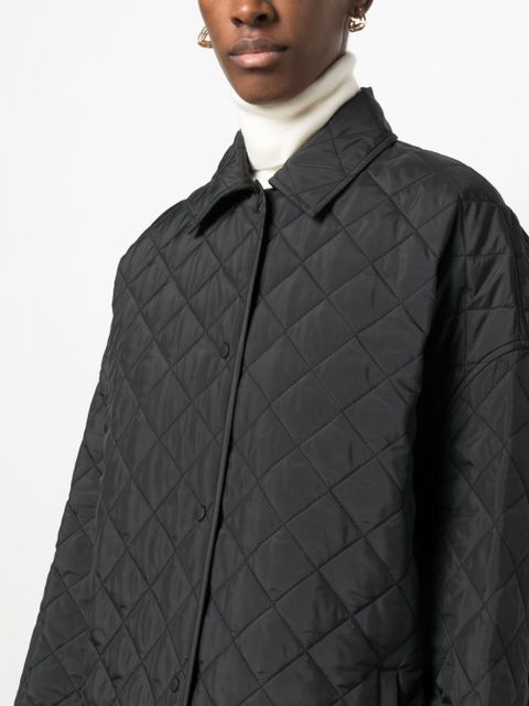 TOTEME quilted cocoon coat - Black