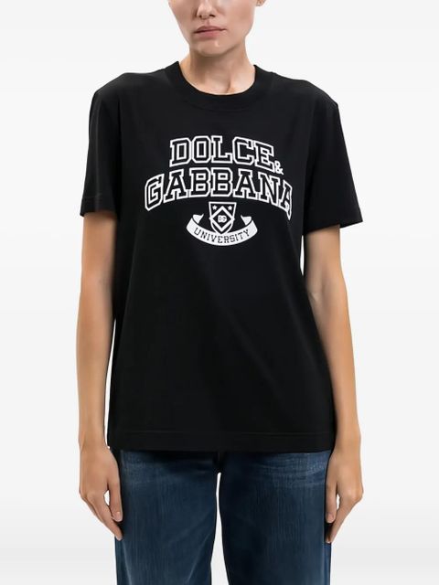 Dolce & Gabbana University graphic-print T-shirt - Black