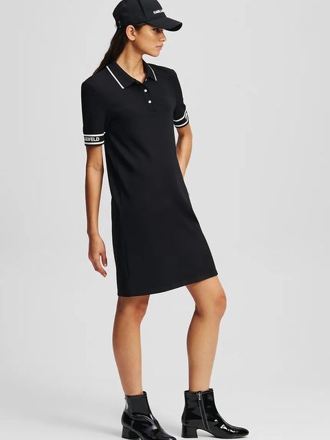 Karl Lagerfeld sukienka kolor czarny mini prosta A3W13003