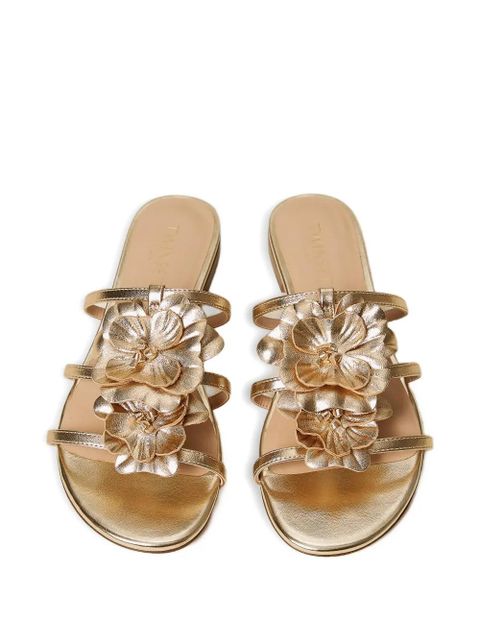 TWINSET floral-appliqué strappy sandals - Gold - zdjęcie produktu nr 2