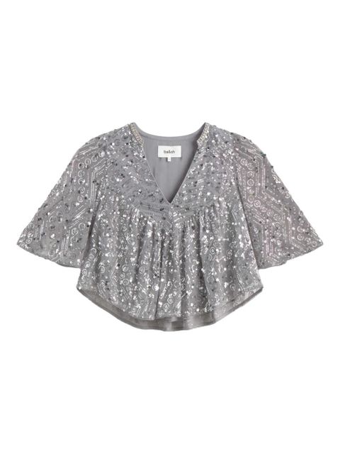 Ba&Sh Cara sequin-embellished top - Grey - zdjęcie produktu nr 1