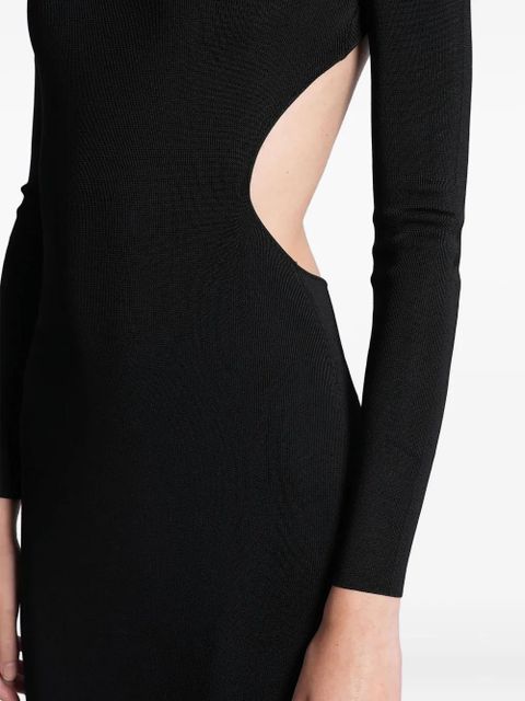 Self-Portrait cut-out roll-neck maxi dress - Black