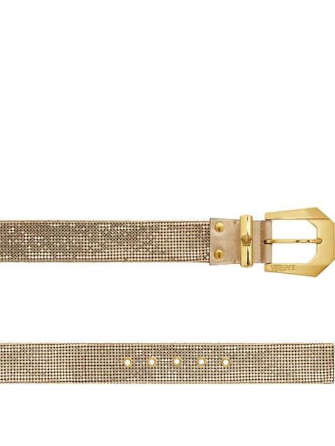 Versace chainmail-embellished metallic belt - Gold - zdjęcie produktu nr 2