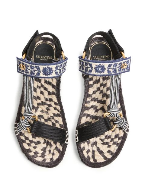 Valentino Garavani 20mm Lake Powell embroidered sandals - Black