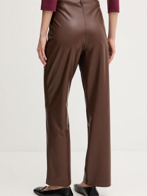 Joseph Ribkoff spodnie damskie kolor brązowy proste high waist 253060 - zdjęcie produktu nr 2