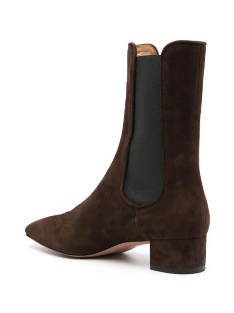 Aquazzura Lyon 35mm suede boots - Brown - zdjęcie produktu nr 2