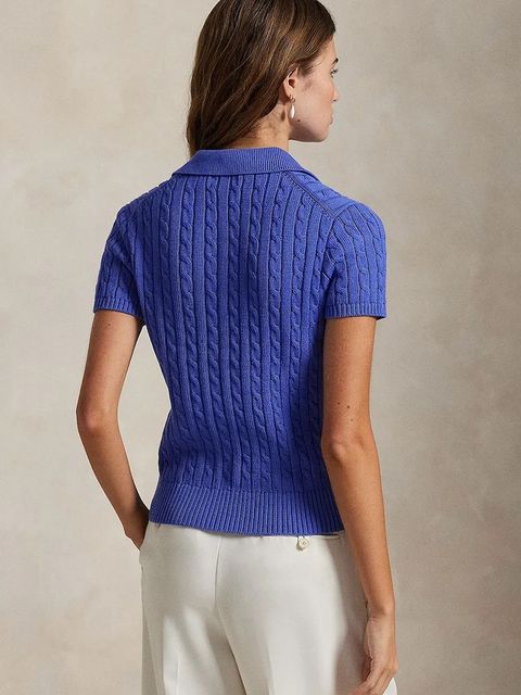 Polo Ralph Lauren sweter z krótkim rękawem damski bawełniany - zdjęcie produktu nr 1