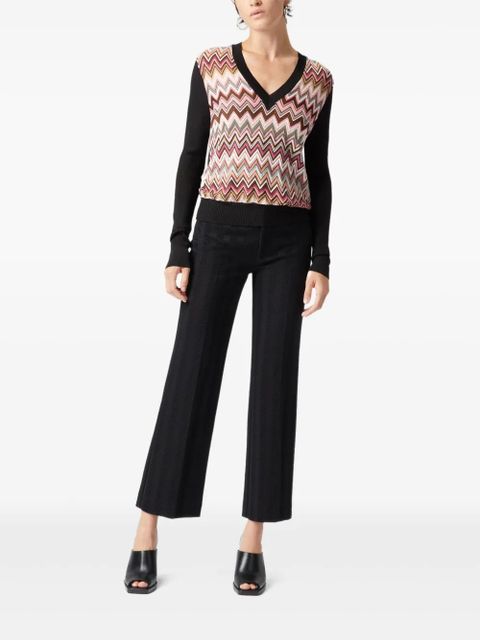 Missoni zigzag-pattern straight trousers - Black - zdjęcie produktu nr 2