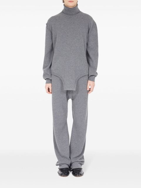 Maison Margiela roll-neck long-sleeve knitted top - Grey