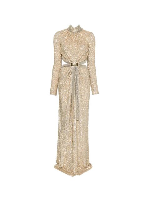 Rabanne sequin-embellished maxi dress - Gold - zdjęcie produktu nr 1