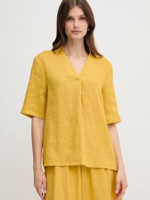 United Colors of Benetton bluzka lniana - zdjęcie produktu nr 2