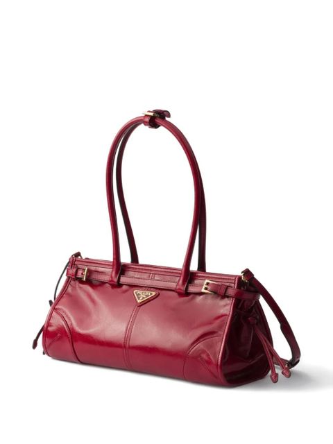Prada medium Bonnie leather tote bag - Red