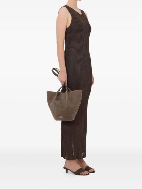 LouLou de Saison Icaria ribbed semi-sheer maxi dress - Brown