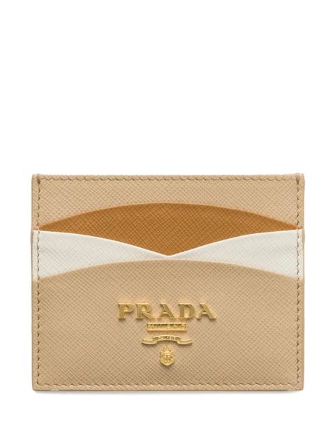 Prada logo card holder - Neutrals - zdjęcie produktu nr 1