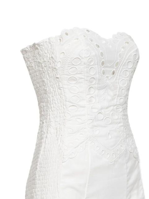 Charo Ruiz Ibiza Santy broderie-anglaise ruffled mini dress - White - zdjęcie produktu nr 2