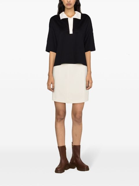 Moncler logo-patch cotton polo shirt - Black - zdjęcie produktu nr 2