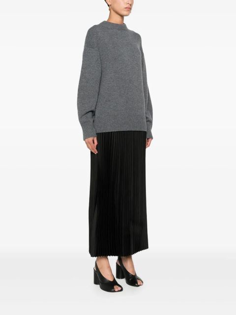 Maje pleated sweater dress - Grey