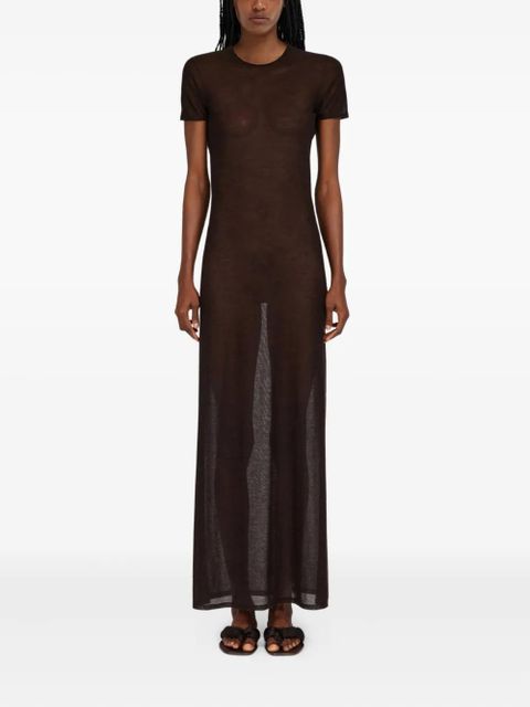 Ferragamo rolled-neckline maxi dress - Brown - zdjęcie produktu nr 2