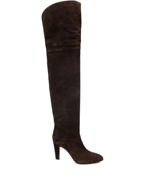 Chloé 85mm Eve suede over-the-knee boots - Brown - zdjęcie produktu nr 1