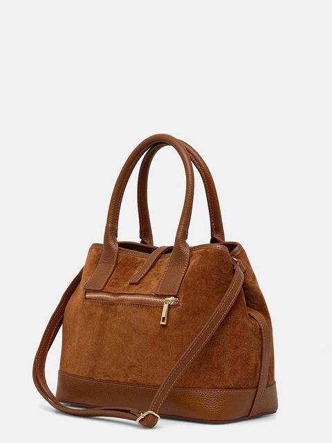 Answear.LAB torebka skórzana kolor brązowy