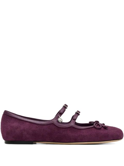 Marc Jacobs bow-detail ballerina flats - Purple - zdjęcie produktu nr 1