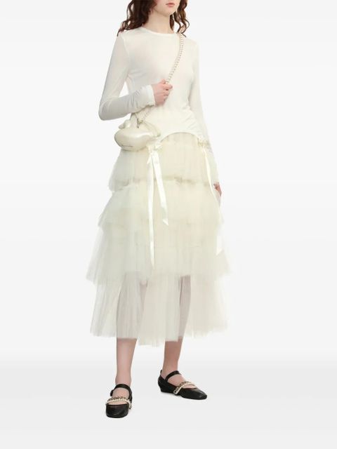 Simone Rocha bow-detail top - White
