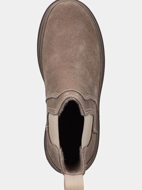 Gant sztyblety zamszowe Wintly damskie kolor beżowy na płaskim obcasie lekko ocieplone 31553084