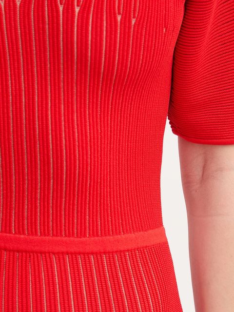 Herve Leger sukienka Lyla kolor czerwony mini rozkloszowana SHO8284542