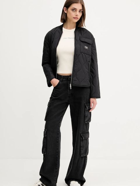 Guess Jeans kurtka kolor czarny przejściowa oversize W5YL26 WHG02 - zdjęcie produktu nr 2