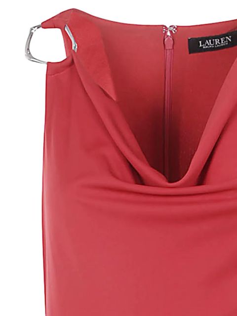 Lauren Ralph Lauren ring-detail cowl-neck dress - Red