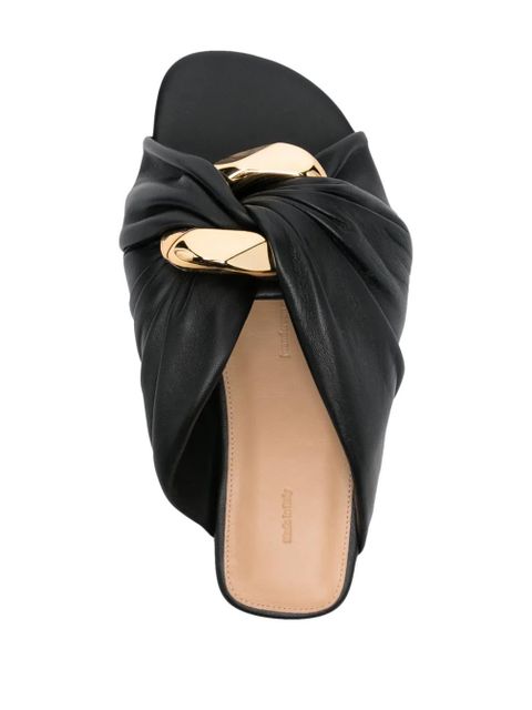 JW Anderson Corner leather flats - Black - zdjęcie produktu nr 2