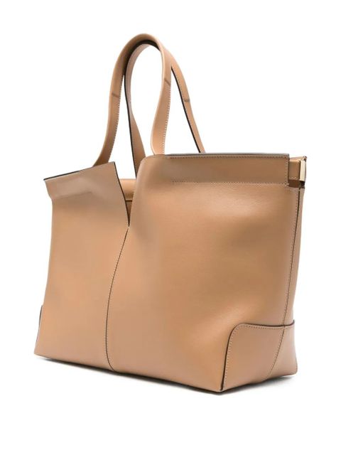 Tod's double-handle leather tote bag - Neutrals