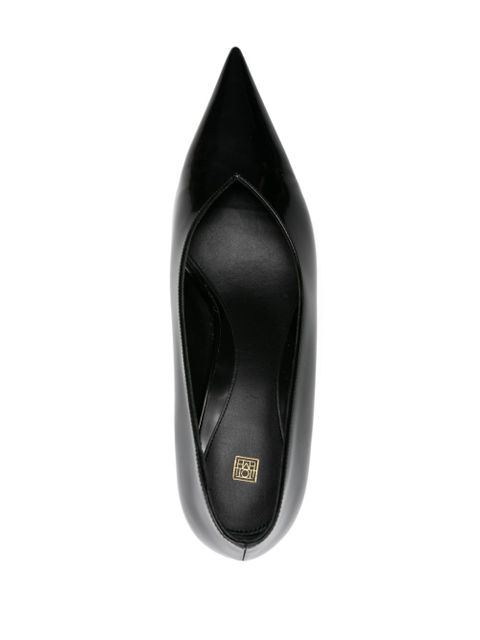 TOTEME 55mm pointed-toe leather pumps - Black