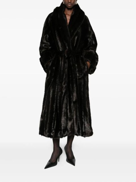 Magda Butrym shawl-lapels belted coat - Brown - zdjęcie produktu nr 2