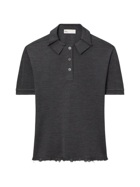 Tory Burch oversized silk polo - Grey - zdjęcie produktu nr 1