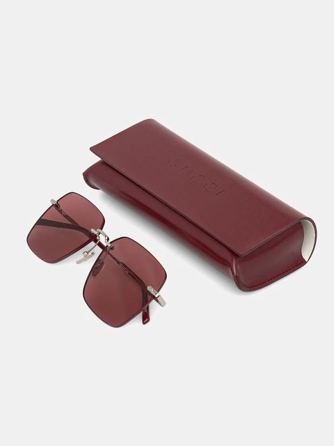 Gucci okulary przeciwsłoneczne damskie kolor srebrny GG1955SA