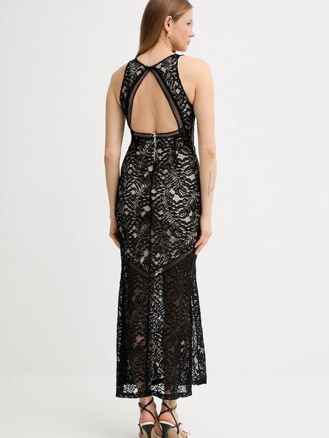 Guess sukienka CHRISTEL kolor czarny maxi dopasowana W5GK37 KCS90 - zdjęcie produktu nr 2