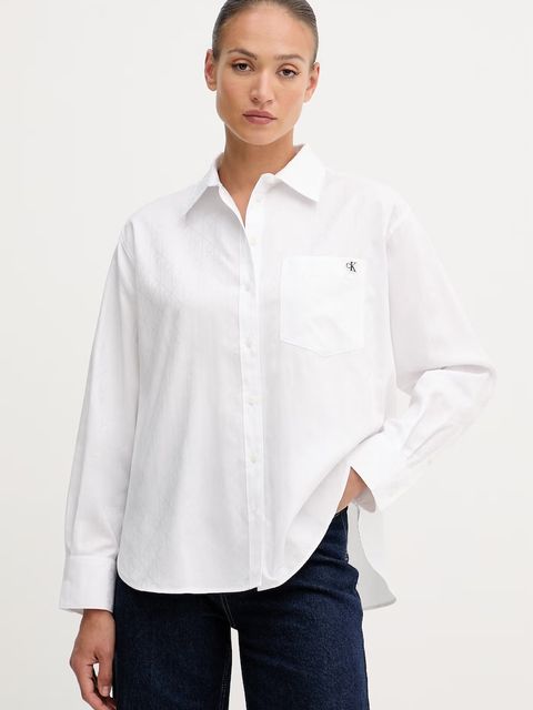 Calvin Klein Jeans koszula damska bawełniana - zdjęcie produktu nr 1