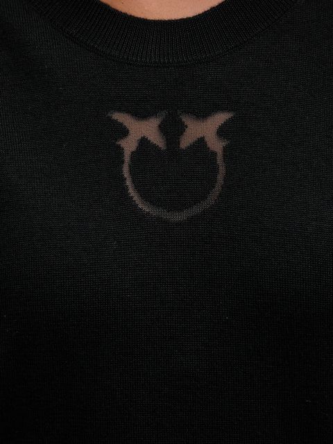 Pinko sweter damski kolor czarny lekki 105417 A18M