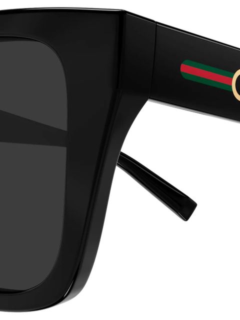 Gucci Eyewear geometric detail sunglasses - Black