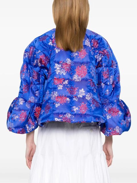 Comme Des Garçons floral-jacquard jacket - Blue