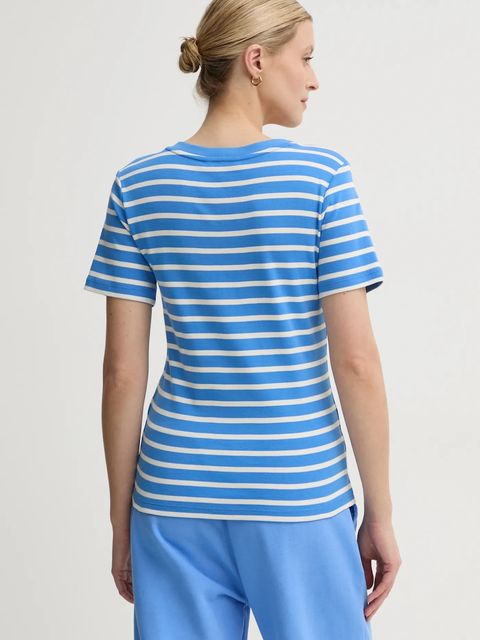 Tommy Hilfiger t-shirt bawełniany damski kolor niebieski WW0WW40584