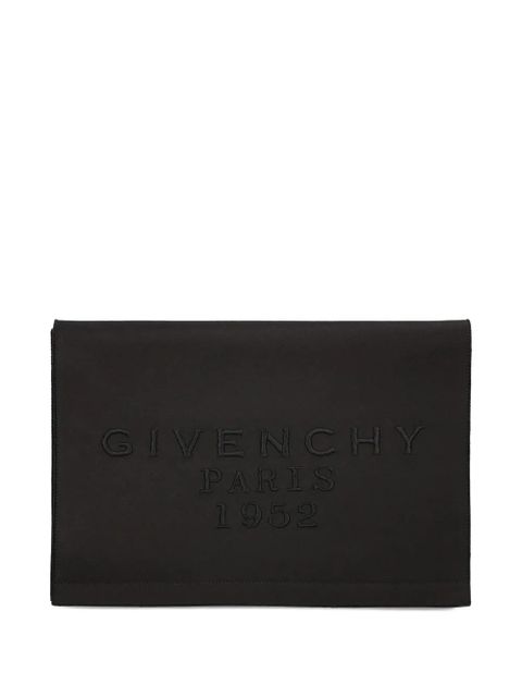 Givenchy Paris 1952 embroidered satin clutch - Black