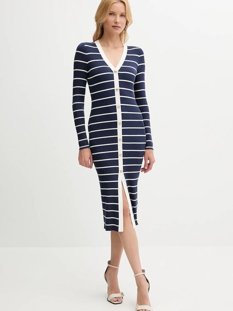 Guess sukienka ANDREA kolor granatowy mini dopasowana W5YK98 Z2YK2 - zdjęcie produktu nr 1