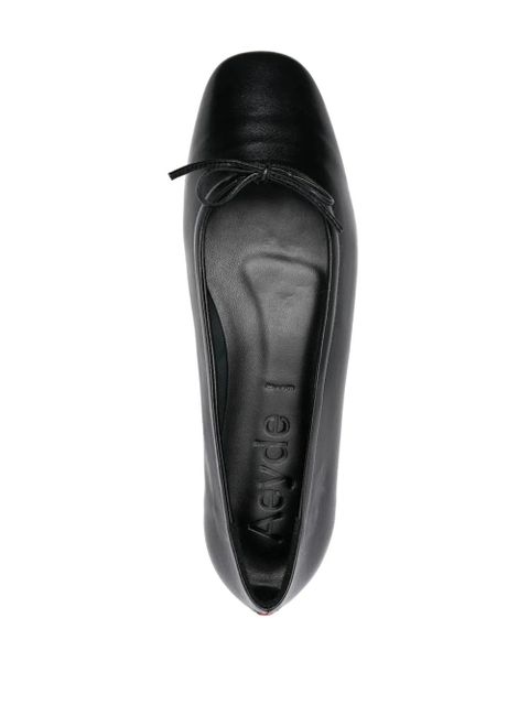 Aeyde Delfina leather ballerina shoes - Black - zdjęcie produktu nr 2