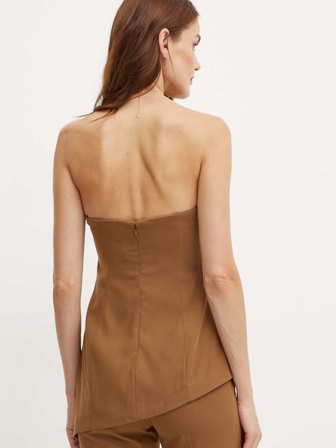 Bardot bluzka COSMOS damska kolor brązowy gładka 59267TB