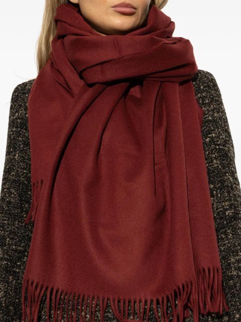 Max Mara fringed scarf - Red