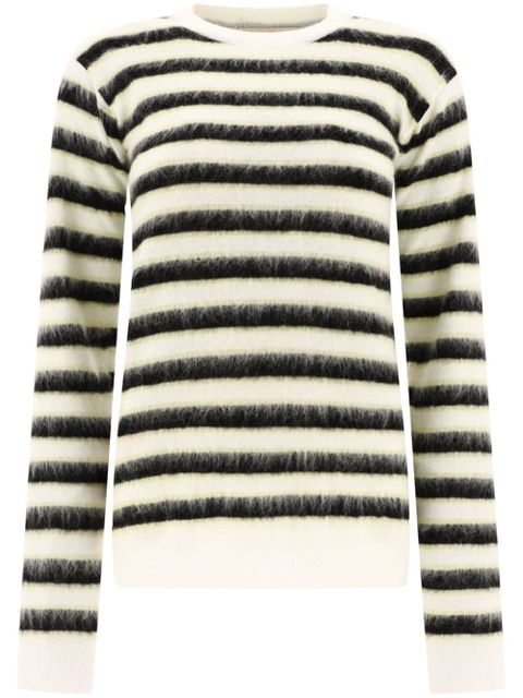 Marni striped virgin wool jumper - White - zdjęcie produktu nr 1