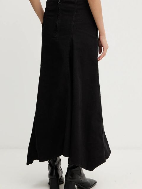 G-Star spódnica jeansowa kolor czarny maxi rozkloszowana D27941-E078 - zdjęcie produktu nr 2